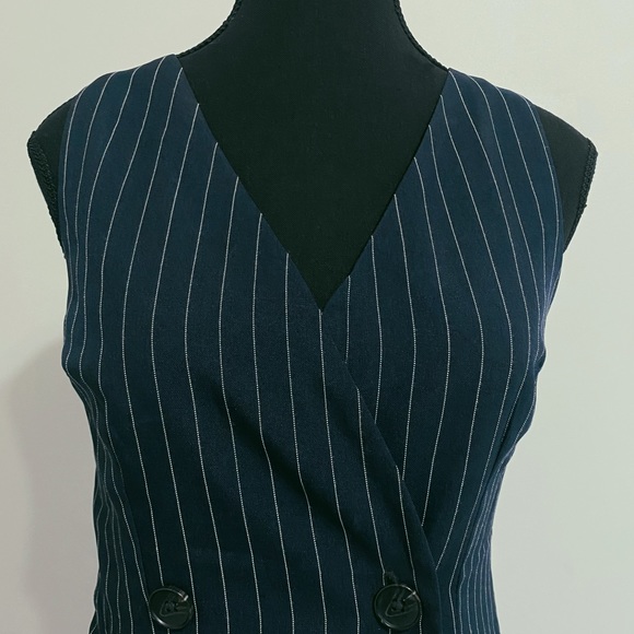 Fashion Nova - Navy Blue Skort Romper - Picture 4 of 9